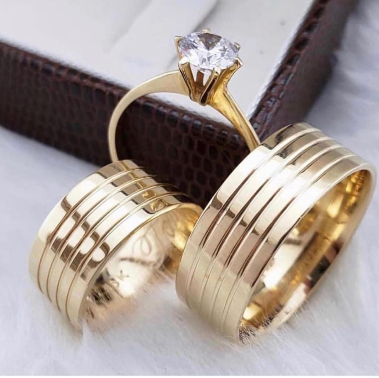 Gold Kaplama Nişan Yüzüğü Modeli 