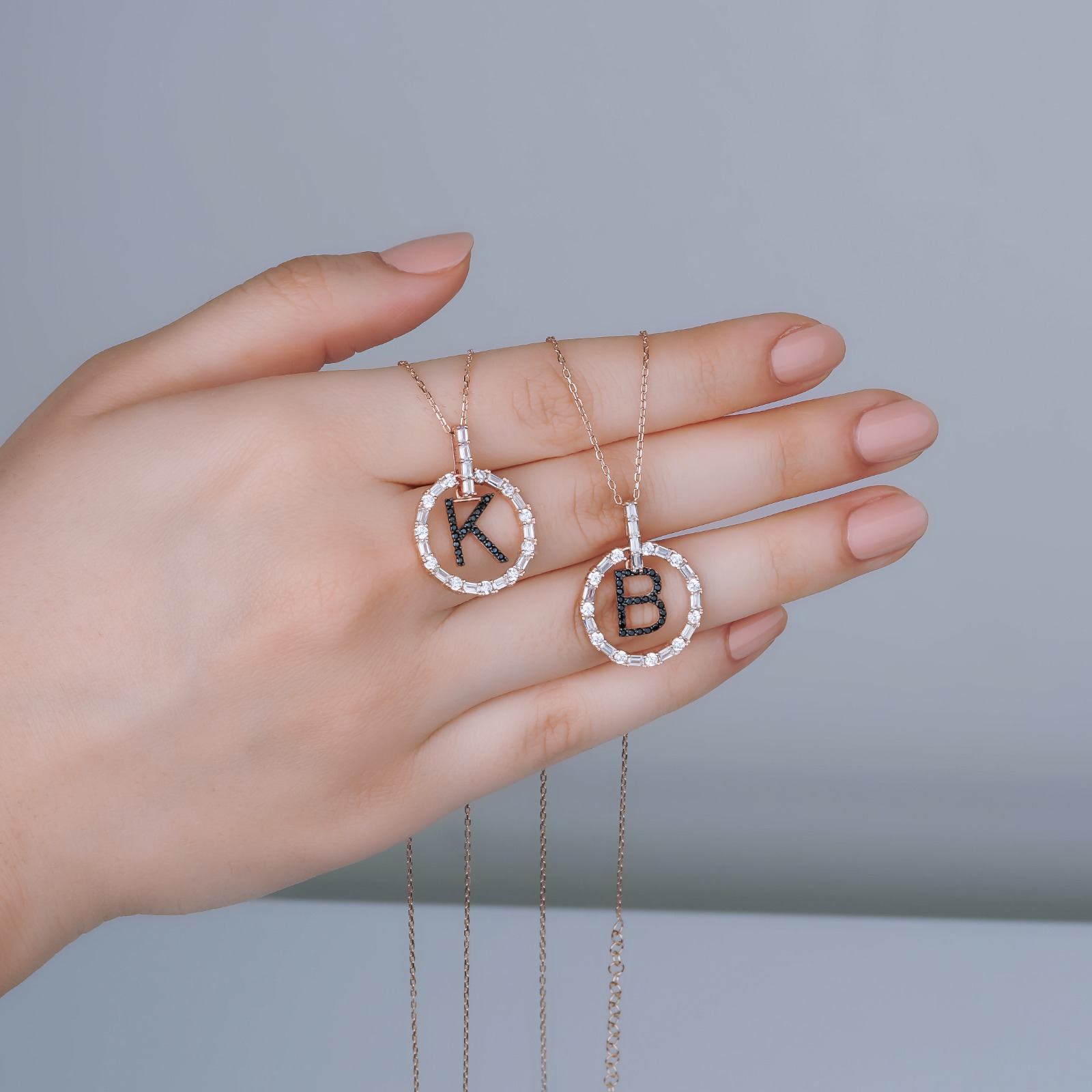 Kişiye Özel Harfli Gümüş Kolye Modeli Eylül Alyans