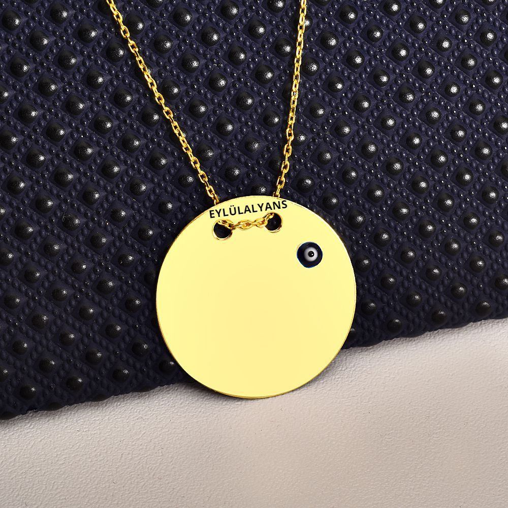 Nazar Boncuklu Gümüş Kolye Eylül Alyans