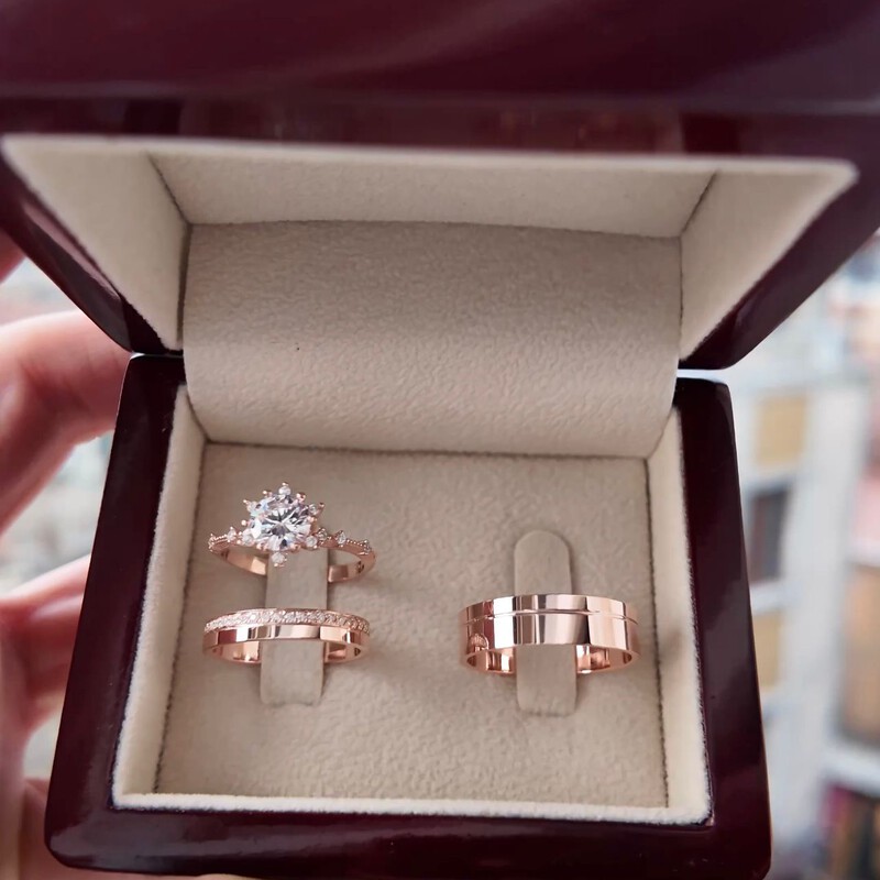 Rose Gümüş Söz Yüzüğü Seti 2026 