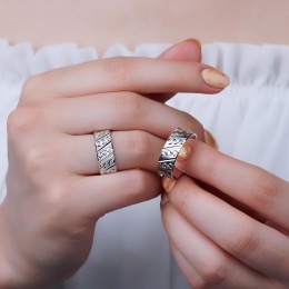 Gümüş Söz Yüzüğü Modeli Nişan Düğün Yüzüğü
