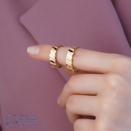 Rose ve Gold Tasarımlı 6 Milim Sıra Dışı Alyans Modeli 