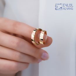 Rose Gold Rüzgar Modeli Sıra Dışı Alyans Modeli