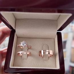 Rose Gümüş Söz Yüzüğü Seti 2026 